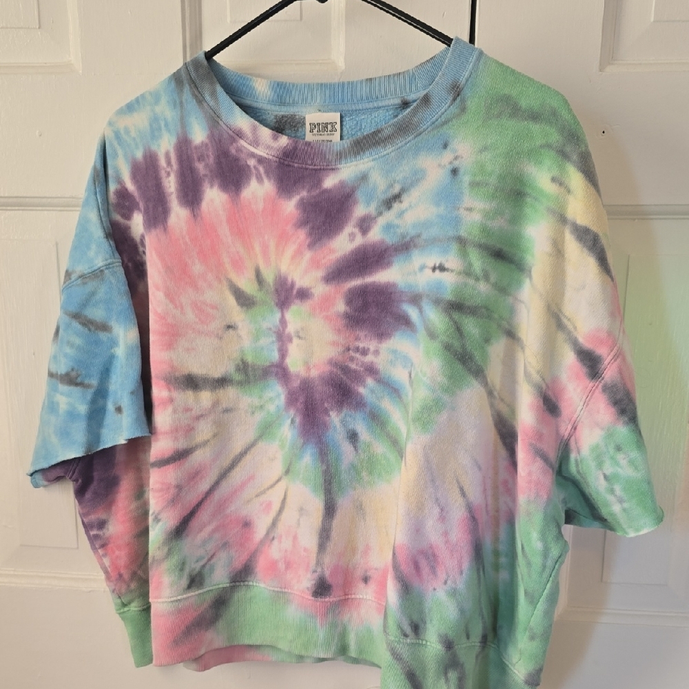 PINK Victoria's Secret Multicolor Tie-Dye Sweatshirt